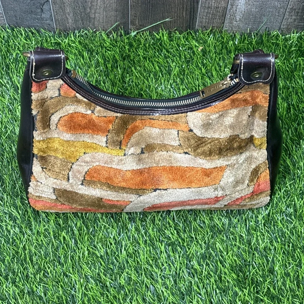 Vintage 1960s AETNA Groovy Psychedelic Carpet Bag Mod Hippie Handbag